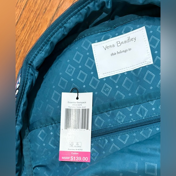 NWT Vera Bradley Essential Backpack Haymarket Paisley Jewel NEW Bag